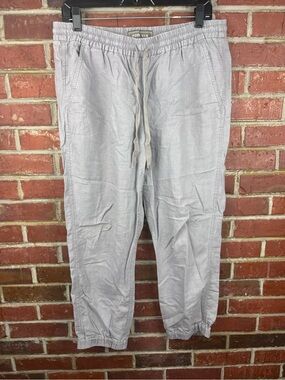Point Sur Gray Joggers Linen Blend 8 J Crew